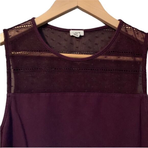 3 for $30! Purple mesh tank top - Picture 2 of 8